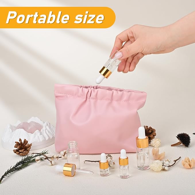 20 Pack Mini Dropper Bottle for Cuticle Oil, 5ml Small Sample Essential Oil Dropper Bottles for Travel, Clear Empty Vails for Cosmetic Perfume