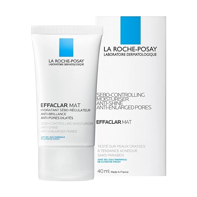 La Roche-Posay Effaclar Mat Oil-Free Mattifying Moisturizer,(Pack of 2)