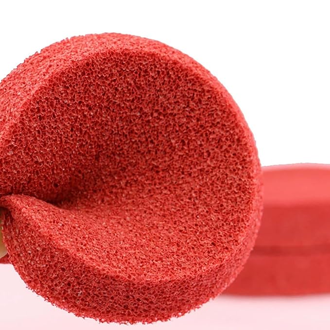 18 Pcs Extra Thick Red Cosmetic Sponge Skincare Facial Sponges Round Makeup Sponge Remover Face Wash Sponges Reusable For Cleansing