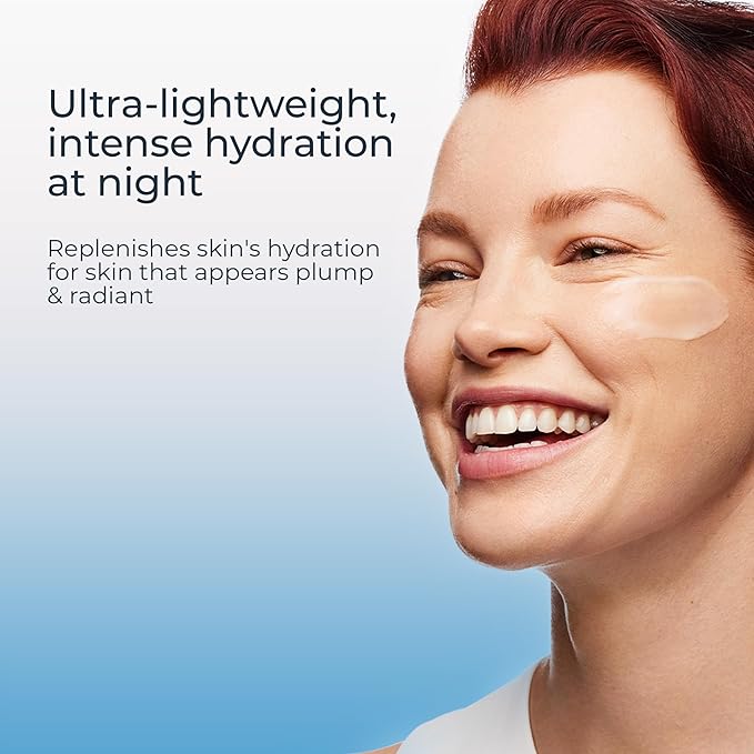 Eucerin Immersive Hydration Replenishing Night Gel Face Cream with Hyaluronic Acid and Provitamin B5, Ultra-Lightweight Face Moisturizer Reduces Look of Fine Lines and Wrinkles, 1.7 Oz Jar