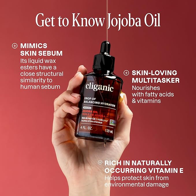 Cliganic Jojoba Oil Non-GMO, Bulk Gallon 128oz | 100% Pure for Skin, Hair & Face, Cold Pressed Natural Hexane Free - Hair Relaxer