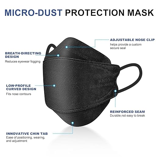 KN95 Face Mask Disposable Adults - 100 Pack 5 Layer Protection Adjustable KN95 Mask Breathable Comfortable Respirator Women Men KN95 Face Mask Individually Wrapped