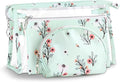 Richeart Makeup Bag, Clear Bag with Zipper, 3PC Floral Flowers Makeup Pouch, Waterproof Small Pouch, Portable Travel Toiletry Bag, B