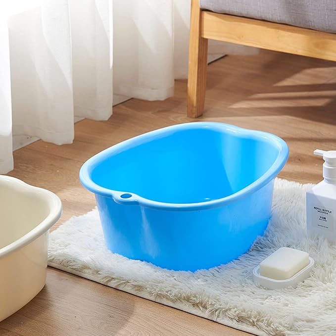 AXLOFO® Foot Soaking Bath Basin, Large Plastic Foot Soaking Tub, Feet Massage Feet Bath Bucket, Great for Getting The Dead/Old Skin Off Your Foots(yellowbasin)