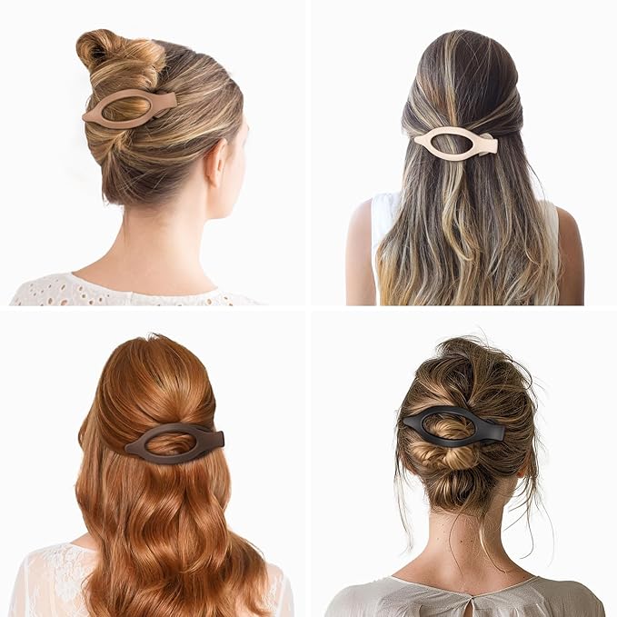 12 PCS Flat Hair Clips for Women - 3 Styles Flat Claw Clips for Thin Thick Hair, Strong Hold Hair Accessories