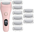Electric Foot File Callus Remover for Feet - 9pcs Larger Grinding Head&3Speed, Pedicure Kit Foot Scrubber Deadskin Callus Remover, Foot Care Kit Pedicure Tools for Dead Skin Callus Hardskin Dry Cracks