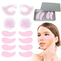 Reusable Eye Pads 6 Pairs, Silicone Face Patches and Gel Under Eye Pads Cold Warm Eye Compress for Reduce Puffiness Circles Wrinkle Cooling Eye Mask Ice Packs Gift for Women Girls