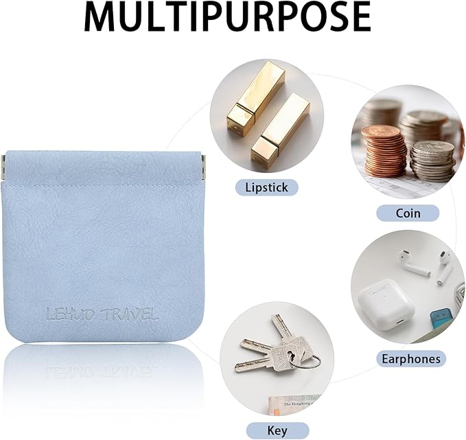 RIGHT AWAY 3 PCS Small Makeup Bag for Purse,Mini Cosmetic Organizer Make Up Bag for Women,Squeeze Coin Purse Pouch,Portable Tiny Makeup Pouches for Cosmetic Accessories,Lipstick, Jewelry, Card, Coins
