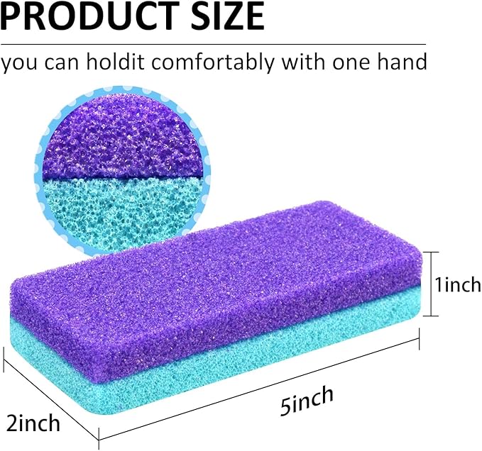 6Pcs Professional Pedicure Foot Pumice Stone for Feet Skin Callus Remover and Scrubber for Dead Skins Sided