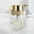 Glass Soap Dispenser,Bathroom Hand Liquid Soap Dispensers,Refillable Dish Soap Dispenser for Gold Pump,Lotion Dispenser for Bathroom,Kitchen (Clear/Gold Liquid Pump)