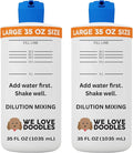 Dilution Bottle for Dog Shampoo, Mixing Bottle for Professional and Home Grooming, for Shampoo, Conditioner, and Solutions, Unscented, 35 oz (2)