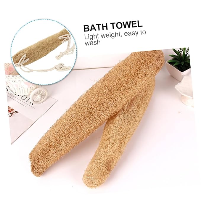 ERINGOGO Exfoliating Loofah Back Scrubber with Strap Natural Shower Scrubber for Deep Cleaning Pores Soft Comfortable Material for Bathing for Body Care