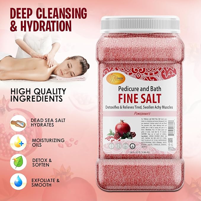 SPA REDI Professional Body Scrub - 2-in-1 Exfoliating & Moisturizing Suspension to Exfoliate & Hydrate in One Scoop for Deep Hydration and a Premium Client Experience 128 Oz