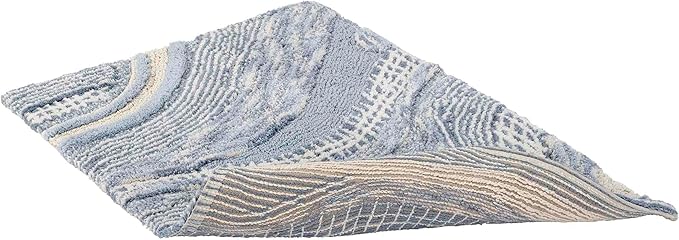 Avanti Linens - Bath Rug, Cotton Bath Mat, Durable Home Essentials (Waves Blue, 20" x 30")