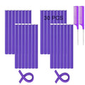 9.45"x 0.55" Flexible Curling Flexirods, 30Pcs Heatless Bendy Foam Rods for Long, Medium, Short Hair Curls - Purple