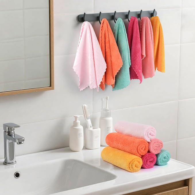 Microfiber Face Cloth Reusable Makeup Remover Facial Cleansing Towel Ultra Soft Face Washcloth 12inchx12inch