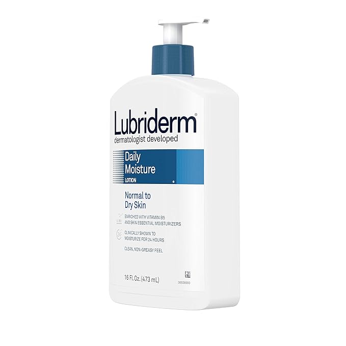 Lubriderm Daily Moisture Hydrating Body and Hand Lotion with Vitamin B5, Non-Greasy, 16 fl Oz, Package may vary (Pack of 3)