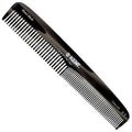 Kent 9T Black Graphite Fine Tooth and Wide Tooth Detangler Comb - Large Handmade Dressing Comb for Wet Hair and Durable Grooming, Hand Polished, Saw-Cut Made in England