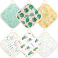 6 Pack Pot Holders 100% Cotton Heat Resistant Potholder, Machine Washable Pot Holder, Hot Pads, Table Pads for Cooking Baking (B)