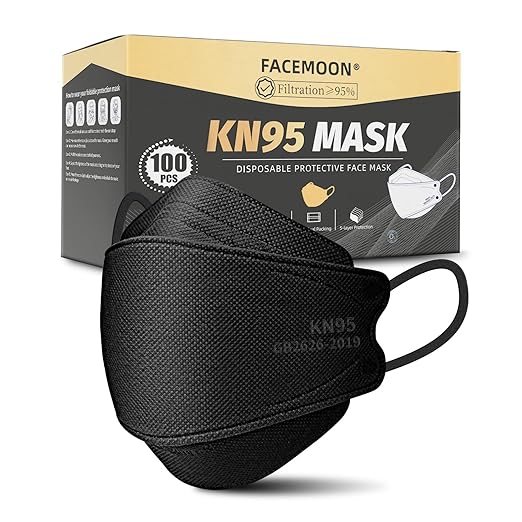 KN95 Face Mask Disposable Adults - 100 Pack 5 Layer Protection Adjustable KN95 Mask Breathable Comfortable Respirator Women Men KN95 Face Mask Individually Wrapped