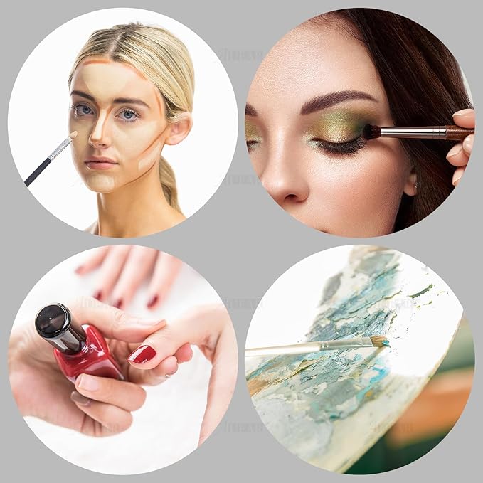 AUEAR, 3 Pack Makeup Mixing Palette Acrylic Handheld Tray Foundation Eye Shadow Hand Cosmetic Dish Blending