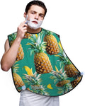 Tropical Pineapple Hawaiian Print Beard Bib Apron For Men, Beard Hair Catcher For Men Shaving Trimming,Beard Cape Cloth