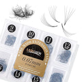 LASHVIEW 1000 Premade Volume Eyelash Extensions Mixed Tray 5D D Curl Premade Lash Fans Pointed Handmade Thin Base (5D-0.07D,9-16mm)