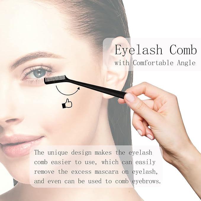 30pcs Eyelash Curler Refill Pads & 5pcs Eyelash Comb, Black Curler Refills, Silicone Rubber Universal Eye Lash Curler Replacement