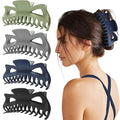 5.5” Large Hair Claw Clips, Big Hair Clips Enough to Hold Your Hair, Hair Clips for Women Thick Hair (Neutral-4pcs)