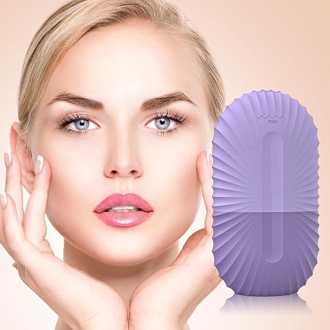 Ice Roller For Face And Eye, Reusable Ice Face Roller, Facial IceRoller, IceGlobes For Faces, Silicone Massage IceMold, IceRoller Skin Care Tool, Massage Facial Ices Tray For Women Girl (purple)