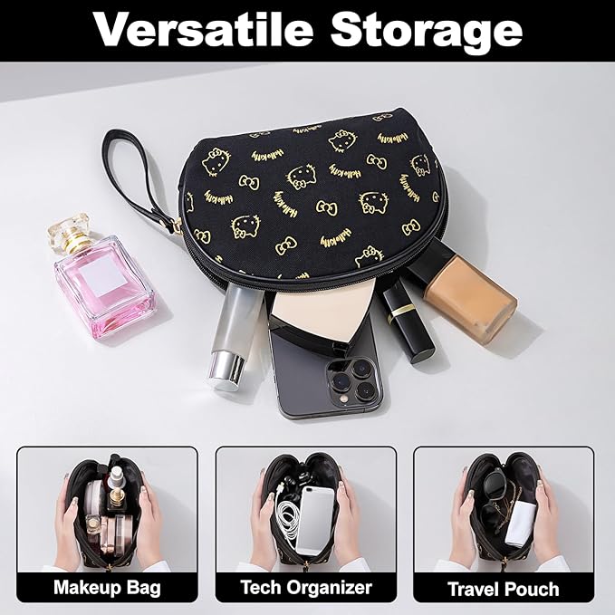 AmBealla 2PCS Cosmetic Bag Storage Purse Bag for Women,Cute Compact Travel Makeup Bag for Keys and Phone,Practical for Girls,Travel Bag for Toiletry