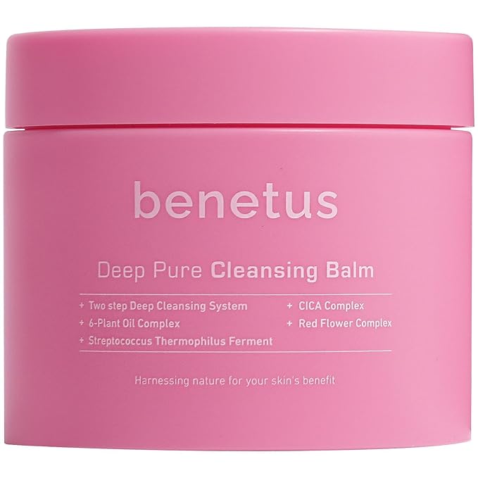 Deep Pure Cleansing Balm, Makeup Remover Balm for Heavy Makeup, Waterproof Mascara & Sunscreen, Soothing CICA, Argan Oil, Vitamin E, Hydrated Glow, Non-Stripping, Pore Care, 3.5 fl oz