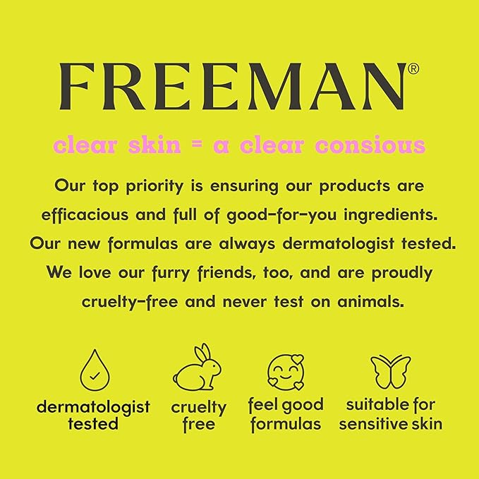 FREEMAN Dead Sea Minerals Anti-Stress Clay Facial Mask, Hydrating & Clarifying, Clears Pores, Face Mask With Lavender & Bergamot For Radiant Skin, Skin Types, 6 fl. oz./175 mL Tube (Pack of 2)