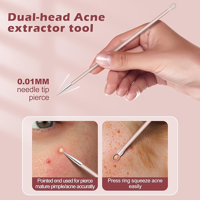 WSYUB Upgrade Professional Facial Blackhead Remover Tweezers, Ingrown Hair Tweezers,Extractor Acne Removal, Pimple Popper Tool
