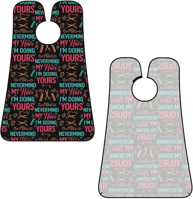 Beard Trimming Hair Catcher, Barber Quote Never Mind My Hair I'm Doing Yours Shave Bib, Non-Stick Bib Apron Waterproof, Shaving Tool for Men for Husband Father’s Day