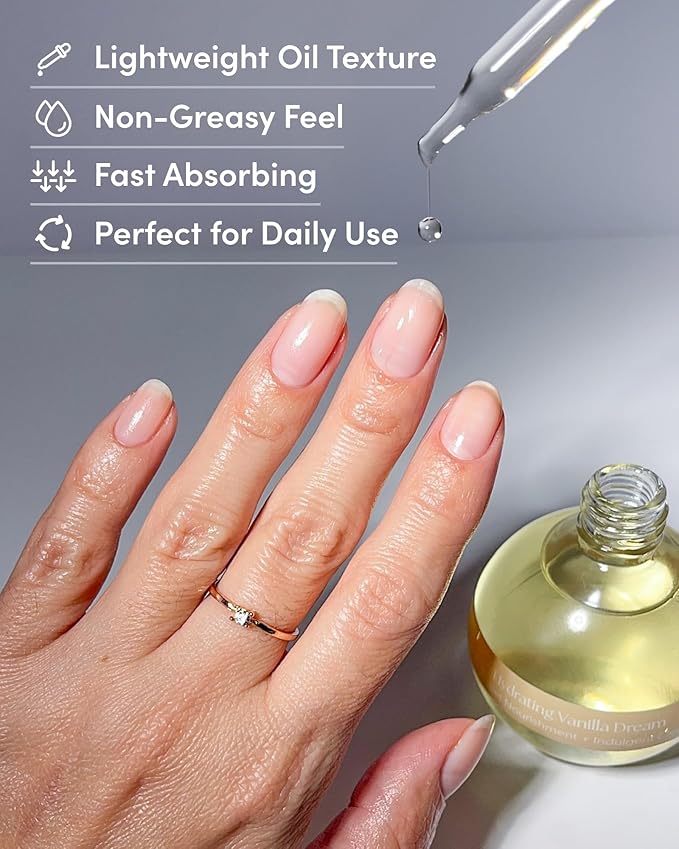 ella+mila Nourishing Cuticle Oil for Nails - Vanilla Dream - Nail Care Treatment for Softening Dry Cuticles - Vegan - 2.3 fl oz