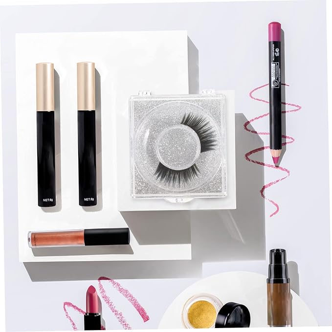 6pcs Transparent False Eyelash Storage Box Compact Organizer for Packing and Travel Beauty Salons and Personal Use