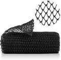 African Net Sponge, Authentic Exfoliating Body Scrubber for Bath and Shower, Multiple Textures with Gentle Deep Exfoliating and Rich Lather for All Skins (Black)