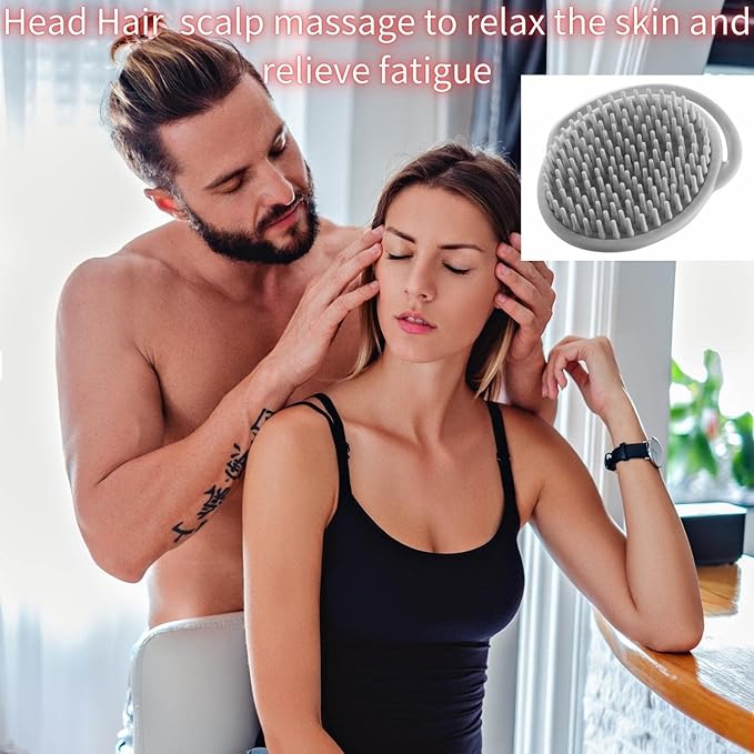 Toddler Hair Brush Baby Bath Brush Scalp Massager Shampoo Brush Cradle Cap Comb Head Scrubber Newborn Bath Essentials Baby Registry Items for Exfoliating and Promoting Blood Circulation (Blue)