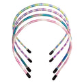 minihope Skinny Multicolor Headbands - Assorted Colors for All Hair Types - Instant Style, Pain-Free Wear - Durable, Adjustable, 4 Pack - Women, Men, Boys, Girls