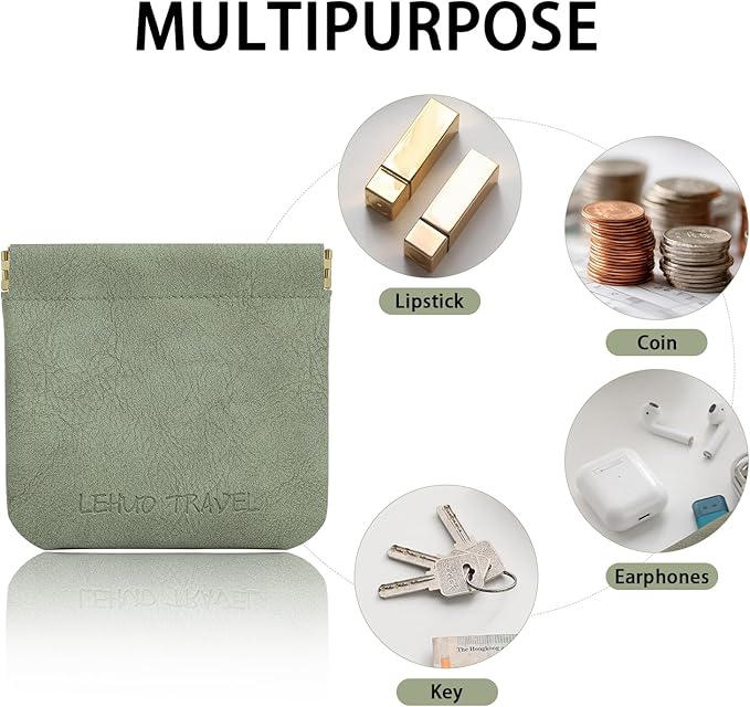 RIGHT AWAY 3 PCS Small Makeup Bag for Purse,Mini Cosmetic Organizer Make Up Bag for Women,Squeeze Coin Purse Pouch,Portable Tiny Makeup Pouches for Cosmetic Accessories,Lipstick, Jewelry, Card, Coins