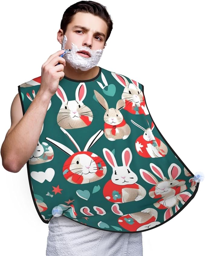 Magic Mushrooms Print Beard Bib Shaving Apron, Beard Hair Trimming Cape Gift For Dad