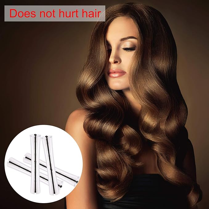 WILLBOND 60 Pcs Perm Rods for Long Hair Plastic Curl Rods Cold Wave Irons Curling Roller for Hair Styling Hairdressing Tools (0.63 Inch, White)