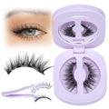 Magnetic Eyelashes with Applicator – Easy Snap-On Magnetic Lashes for Beginners, Natural Cat Eye Look, No Glue No Liner, Reusable Lightweight Strip Lashes by Yawamica
