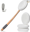 Toem® Lotion Applicator For Back | Easy Reach | Lotion | Cream | Sunscreen | Self Tanner | For All Skin Types | Includes 1 Applicator Handle, 4 Pads & 1 Hook (4 Pads)