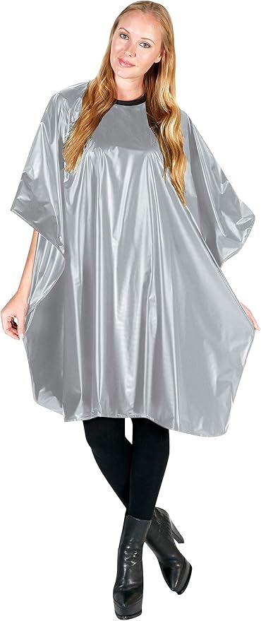Betty Dain Jumbo Shampoo Cape, 45" W x 54" L, Waterproof & Stain-resistant Vinyl, Touch-and-close Fastener, Machine Washable