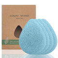 Light Blue Facial Cleansing Sponge 4-Pack with Box | SourceTon Soft Plant-Based Face Scrubber Exfoliator | Gentle Facial Sponge for Deep Pore Cleansing & Daily Exfoliating Pads for All Skin Types