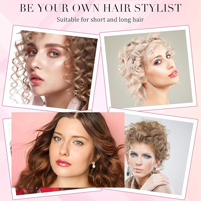 Heatless Curling Rod Headband, Heatless Hair Curler Heatless Curls Overnight for Short Long Hair No Heat Overnight Curls with Thin Curlers to Sleep In for Short Hair (Purple)