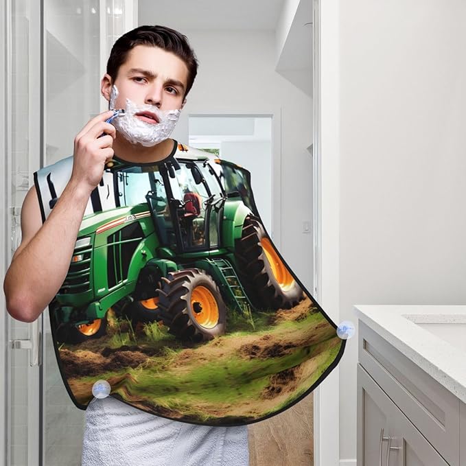 Magic Mushrooms Print Beard Bib Shaving Apron, Beard Hair Trimming Cape Gift For Dad