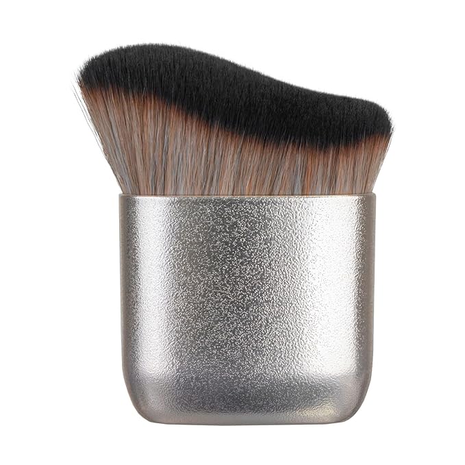 Self Tanner Brush for Face and Body,Kabuki Foundation Brush for Flawless Leg Makeup,Self Tan Applicator for Bronzer,Tan Mousse,Lotion and Sunless Tanning,Vegan Body Makeup Brush case (grey)